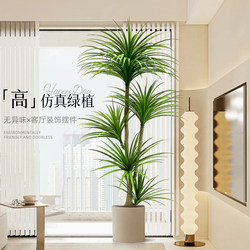 High-End Luxury Artificial Green Plant, Dragon Blood Tree, Indoor Living Room Large Artificial Plant Potted Floor-Standing Decoration
