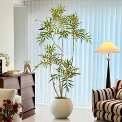Top Ten Artificial Green Plants for Indoor Living Room Sofa Side, High-End Luxury Decor, Floor-Standing Potted Plants, High-Quality Artificial Trees