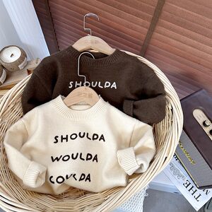
Children's clothing baby sweater autumn and winter boys single layer pullover sweater girls 2025 new Korean style autumn and winter clothing