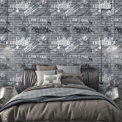Wallpaper Self-Adhesive Waterproof and Moisture-Proof College Dormitory Bedroom Living Room Wall Decoration Self-Adhesive 3D Stereo Wall Sticker Wallpaper