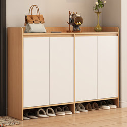 Solid wood shoe cabinet for home entrance 2025 new popular entry entrance cabinet integrated wall storage cabinet storage cabinet