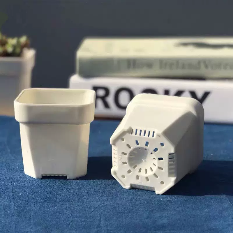 多肉小黑方盆小花盆小号方形肉肉盆批发矮