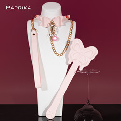 Pink Bell Collar Puppy Leather Necklace Couple Engraved Jewelry Gift