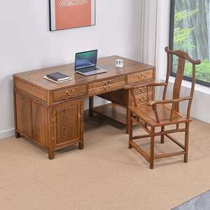 
Xungu mahogany furniture, African wenge wood (scientific name: African wood) desk, solid wood desk, Chinese style