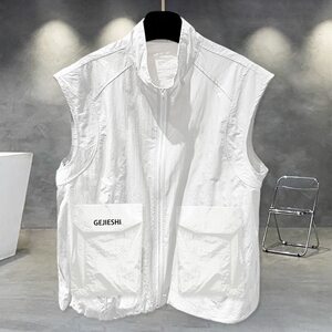 
Summer outdoor workwear vest men's American ins trendy brand quick-drying vest loose multi-pocket functional vest jacket