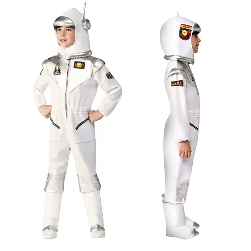 Astronaut Nasa Pilot Costume With Movable Visor Helmet For K