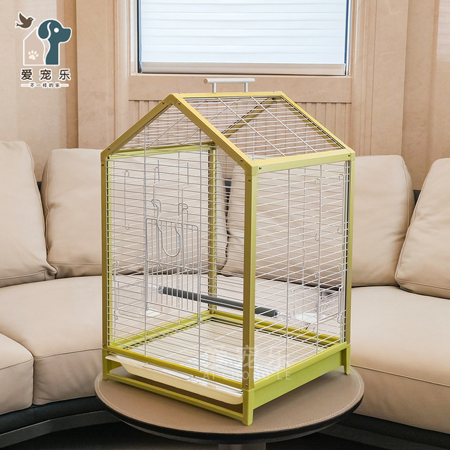 Out-and-out parrot cage, black phoenix and tiger skin myna, take-out ...