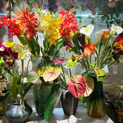 Simulated Canna Artificial Plant Potted Tropical Rainforest Ginger Flower Bird of Paradise Willow Leaf Tree Vine Wedding Scene Decoration