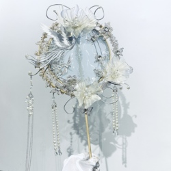 Bride's Chinese Wedding Fan - Ancient Style, Diy Material Package For Xiuhe Clothing