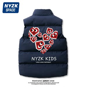
Nyzk official website down cotton vest men's 2025 new love trendy brand autumn and winter large size sports vest