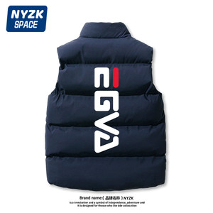 
Nyzk official website down cotton vest men's autumn and winter thickened warm quilted jacket trendy brand large size sports vest outer wear