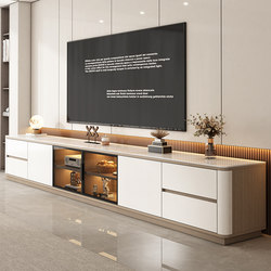 Slate Tv Cabinet for Living Room, Home Use, Floor-Standing Storage Cabinet, Integrated Tall Model, Solid Wood Tv Cabinet and Coffee Table Set