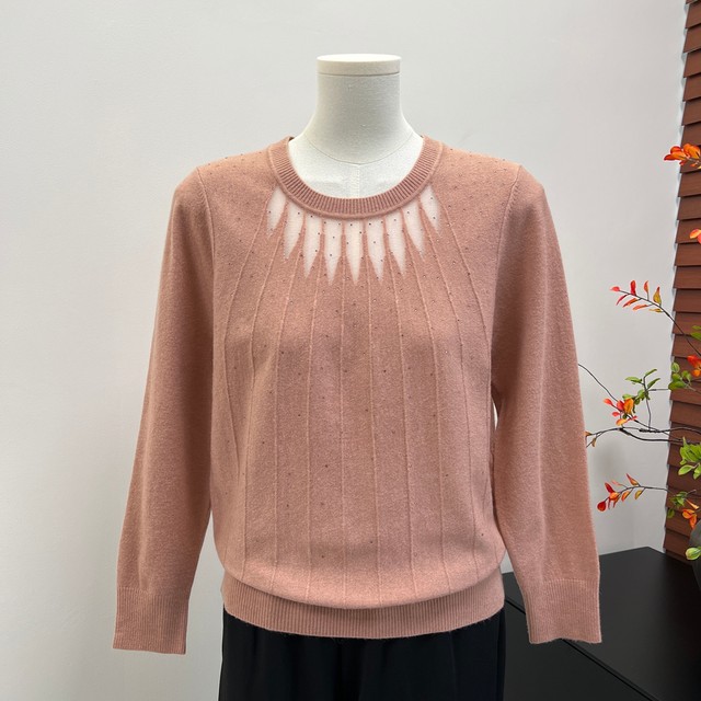 Fashionable mom autumn long-sleeved sweater middle-aged women's fashionable thin sweater middle-aged and old fashionable bottoming top