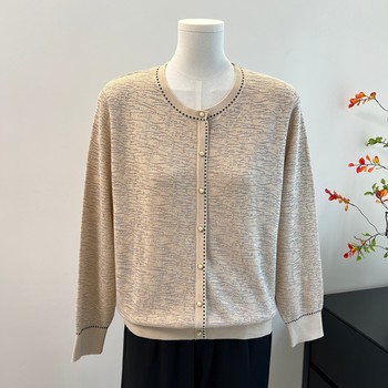 Mom's autumn sweater thin round neck top