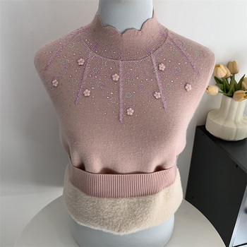 Guo Guiren's mother in winter plus velvet thickened sweater
