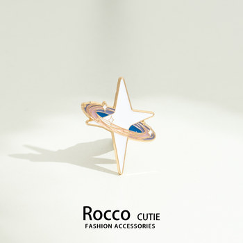 
The brightest star cartoon star brooch metal badge student clothes bag accessories decoration ornament corsage