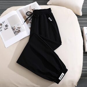
Ice Silk Quick-Drying Sports Pants Women's Summer Thin 2026 New Hot Style Loose Leg-tie Harem Sweatshirts Lantern Pants