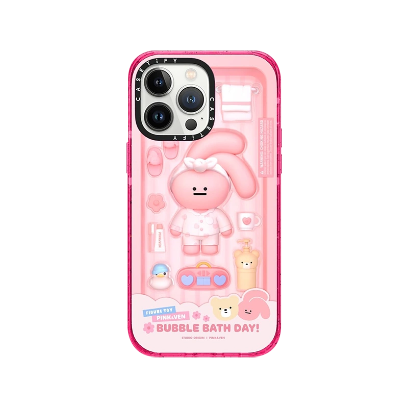 CASETiFY PINK&VEN 泡泡粉玩具適用於iPhone14/13/12/Plus/Pro/Max防摔 