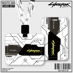 Cyberpunk Card Holder, Badge Holder, Id Card Holder, Cool Men's Style, Personalized Student Meal Card, Campus Card, Access Card Protective Cover, Card Case, Hard Shell, Semi-Transparent Sliding Cover, Employee Card Holder, Badge Holder with Lanyard
