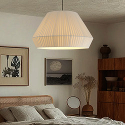 Medieval-Style Restaurant Chandelier, Wabi-Sabi Style Living Room, Bedroom, Guesthouse Lamp, Hand-Woven Fabric Lampshade, Fabric Chandelier Shade