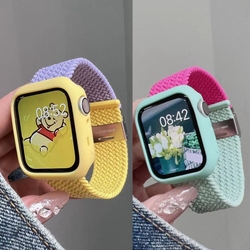 Iwujiao Vhodné Pro Apple Watch řemínek Dopamin Girl Apple Iwatch S8 7 5 4 6 Se 44mm 41mm 40 45mm Pletená Nylonová Přezka Ultra 49mm