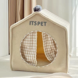 Itspet Tent House Dog House Waterproof Dog House Removable and Washable Pet House Indoor Enclosed Warm Cat Tent