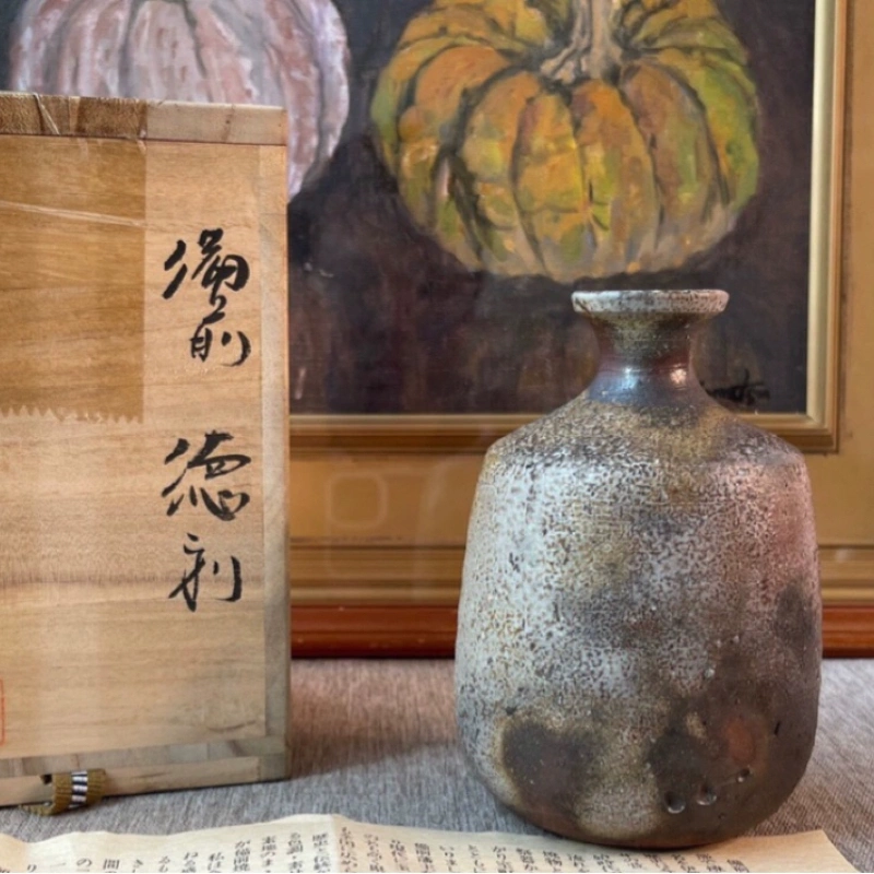 日本中古宫廷御用深川制官窑染付花瓶有冲-Taobao