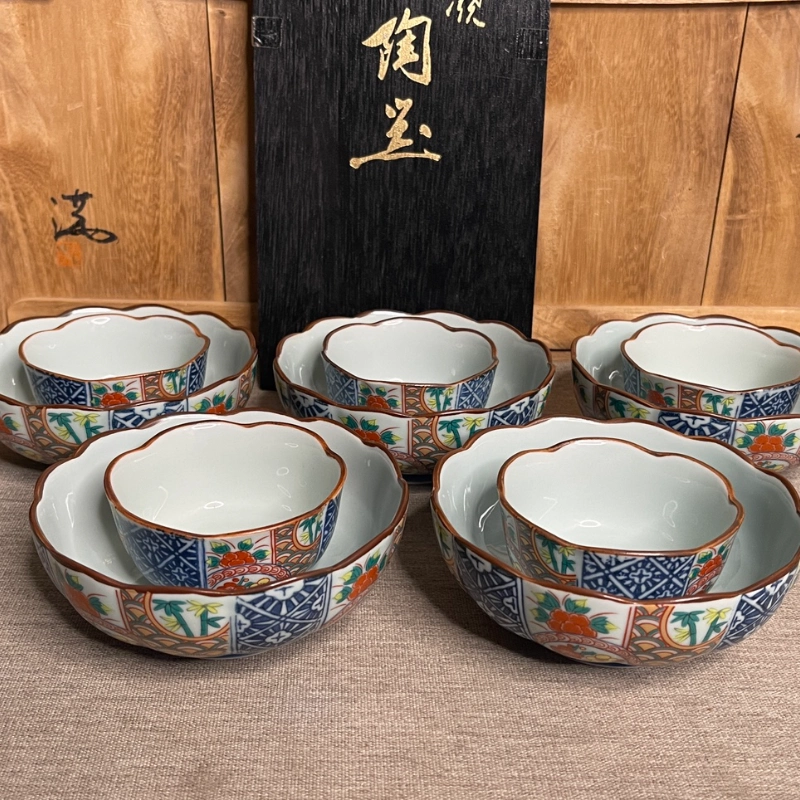 茶道具 乾山造 鉄絵 筒碗 時代物(K-XA875) 茶道具 乾山造 鉄絵 筒碗 時代物(K-XA875) 茶道具 乾山造 鉄絵 筒