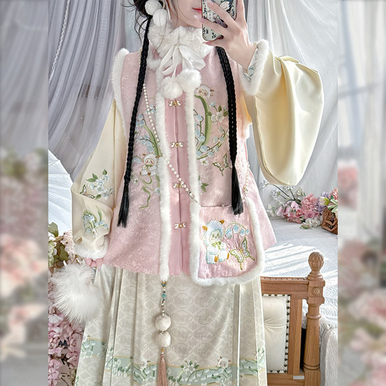 
Zuihuanlou_Linglan 咩咩 Original Ming Dynasty Hanfu Women 2025 New Winter Horse Face Skirt Thickened Bijia Ancient Costume