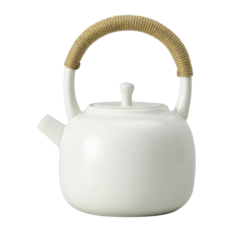 家用陶瓷烧水壶泡茶煮茶器提梁茶壶明火电陶炉陶壶白泥大容量单壶 
