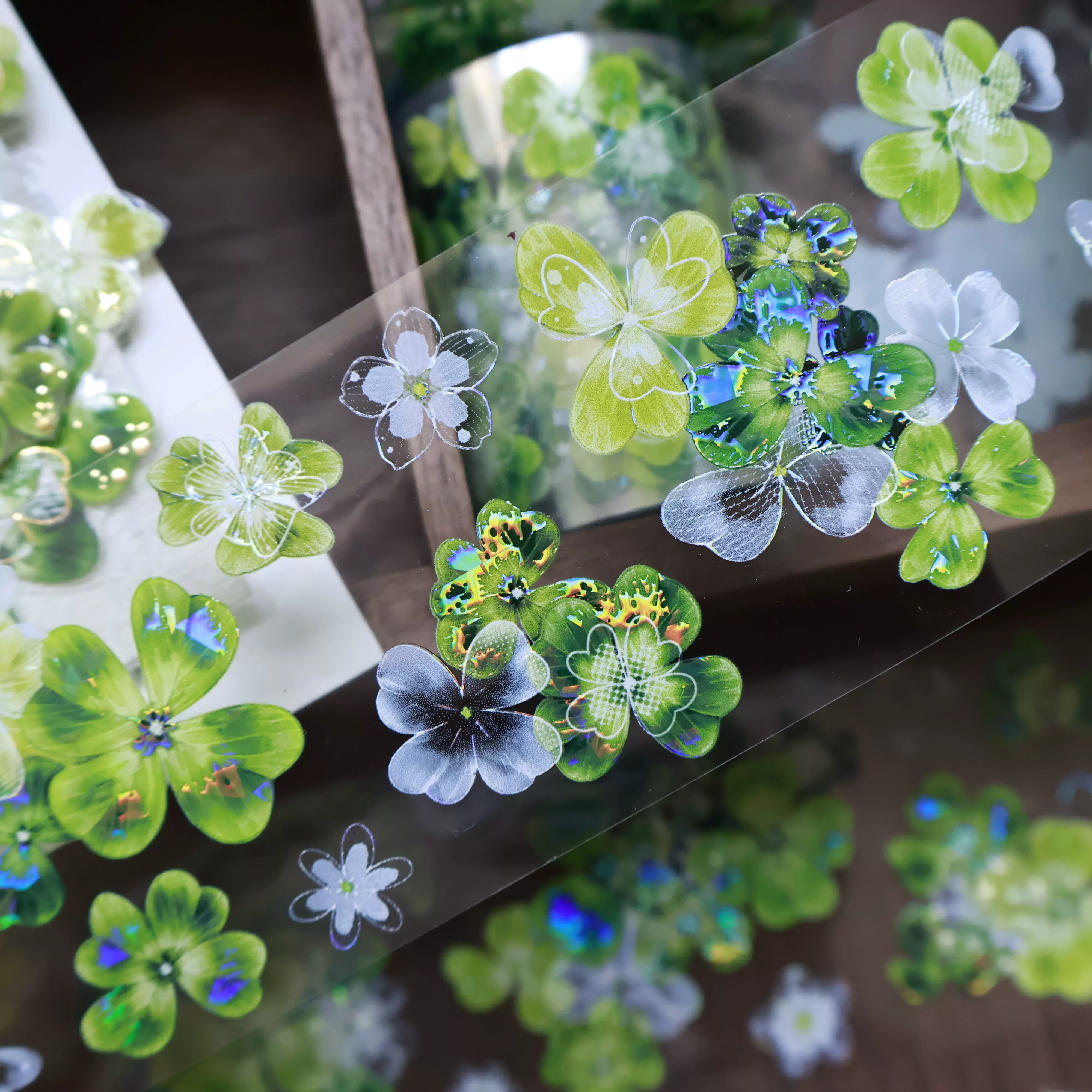 ④♡海外マステ♡ 壹洱原创 さん 壹洱原创 さん 森屿时夏 （烫金） 壹洱文创第14期新品【森屿时夏】和纸胶带四