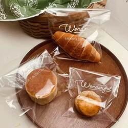Transparent English Bread Packaging Bag Bagel European Bread Toast Paper Bag Self-Adhesive Self-Sealing Bag Packaging Baking Bag
