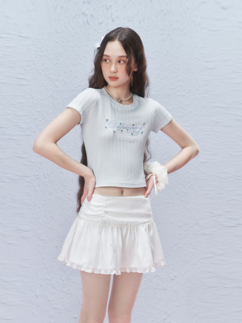AYF bow ribbon skirt, new summer original niche lace hem retro skirt