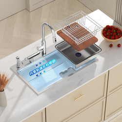 5mm Extra-Thick Original Color Hammered Sus304 Stainless Steel Sink for Washing Vegetables, Kitchen Food-Grade Large Single Sink