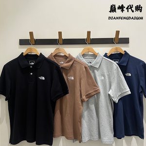 
TheNorthFace 25 spring and summer outdoor sports short-sleeved POLO Paul lapel short-sleeved T-shirt for men 87UX