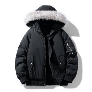 
2025 Men's Fur Collar Hooded Workwear Cotton Clothes Fashionable Thickened Warm Couple Style Cotton Clothes Jackets Tops