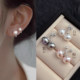 S999 sterling silver needle-raising ear piercing pearl earrings for women new 2025 hot style high-end earrings sterling silver earrings