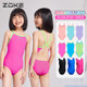 Zhouke children's swimsuit girls professional training competition one-piece racing 2025 new mid-to-large girls swimsuit
