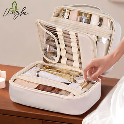 High-End Portable Waterproof Cosmetic Bag for Women, Large Capacity 2025 New Makeup Brush Storage Bag, Portable Travel Toiletry Bag