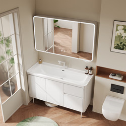 Strong storage bathroom bathroom cabinet deepens and enlarges ceramic basin