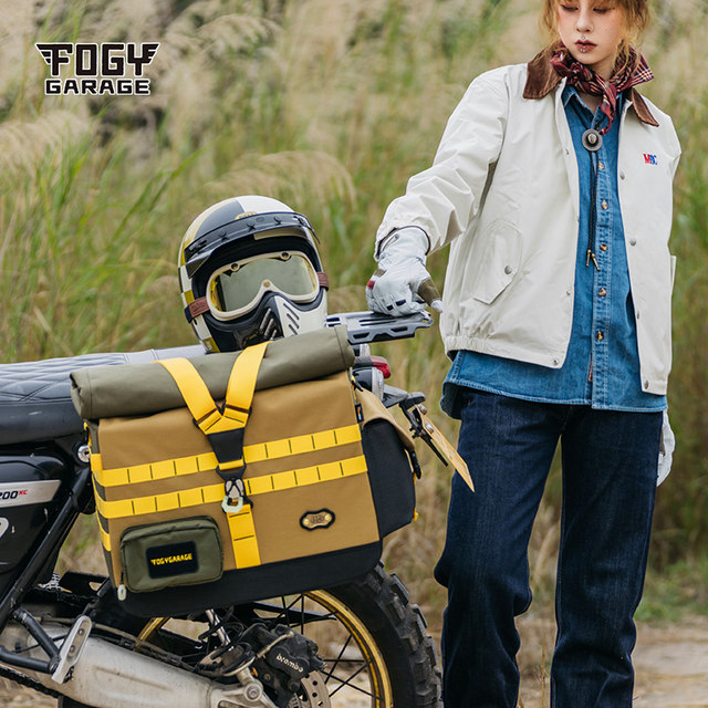 Fulu Garage Star Ring Side Bags for Ducati Retro Long Distance Motorcycles and Motorcycles Waterproof Belt Bracket Side Bags