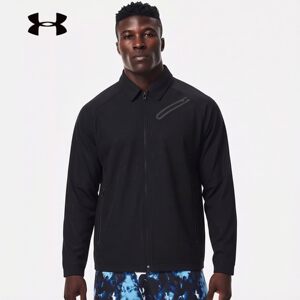 
UA Under Armor Men's Woven Jacket Summer Sportswear Outdoor Fitness Windproof Jacket Black Jacket 1383029