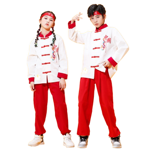 Children's performance costumes Chinese style martial arts performance costumes Primary and secondary school sports meeting cheerleading uniforms Jazz street dance hip-hop

