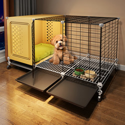 Dog Cage for Small Dogs, One Bedroom, One Living Room, One Bathroom, Indoor Use, Heightened and Reinforced, with Separate Toilet, Pet Dog Villa