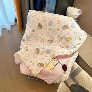 Nap cover sofa blanket single and double air conditioner machine washable by cute children 2025 new Class A mother and baby grade