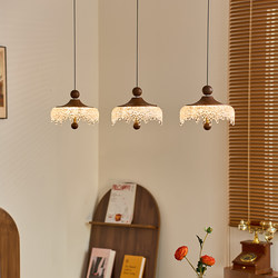 Changhong Vintage Adjustable Dining Room Chandelier Iceberg Water Drop Retro Walnut Color Hallway Light French Touch Small Chandelier