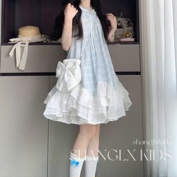 Girls' Skirts 2026 New Style This Year's Popular Hot Item Girls' Plaid Patchwork Dress Summer Children's Very Beautiful