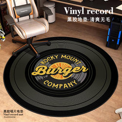 Round Carpet Gaming Chair Mat Round Computer Swivel Chair Mat Gaming Room Soundproof Mat Chair Carpet for Boys