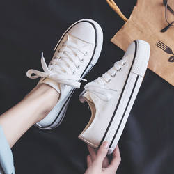 Women's Canvas Shoes 2025 Spring/Summer New Style White Shoes Korean Version Ulzzang Trendy Harajuku Versatile Student ins Board Shoes