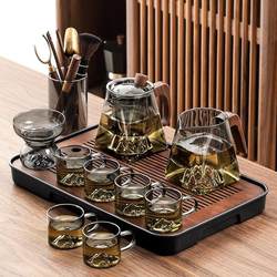 Glass Tea Set Set 2025 New Home Office Accessible Luxury High-End Kung Fu Tea Set Supplies Complete Tea Cup